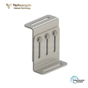 ตะขอเกี่ยวอะลูมิเนียมแบบเรียบ รูปตัว T พร้อมช่องปรับได้สามช่องและปุ่มกลม - Product Image 2