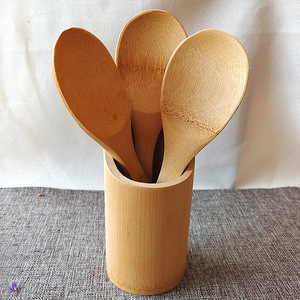 Cucharas de bambú sin pintar al por mayor de fábrica, cucharas de arroz para el hogar, cucharas de arroz antiadherentes, cucharas de arroz específicas para ollas arroceras, de fábrica - Product Image 3