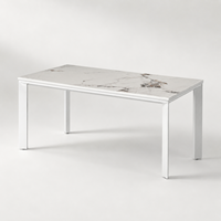 Ensemble de table à manger rectangulaire en bois moderne pour la maison, 6 chaises, robuste, table à manger grande capacité pour 6 personnes
