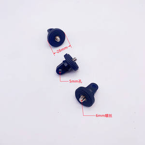 Adaptateur de trépied de haute qualité 13 mm pour GoPro et Insta360 avec tête de vis à grand trou de 5 mm, adaptateur en plastique 1/4 pouce pour perche à selfie - Product Image 2