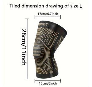 AOFIT Professional Medical Anti-<b>slip</b> <b>Copper</b> Knitting Knee Braces for Knee Pain Relief - Product Image 3