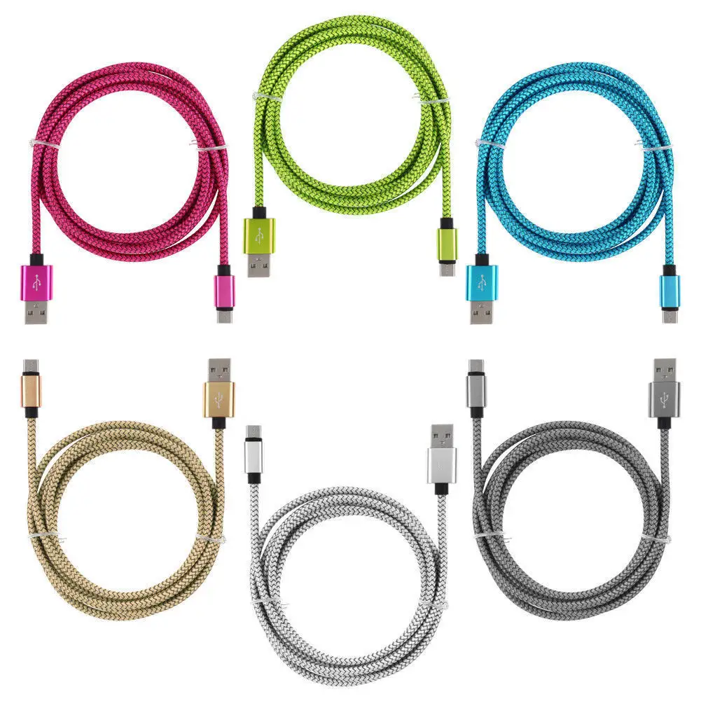 Factory Price Nylon Braid USB Cable 2.1A Fast Charing Cable 1m 2m 3m für Xiaomi Android Mirco USB Phone Cable