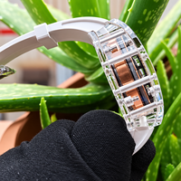 Luxuriöse Saphirglas-Uhr der 066-Serie mit Echtem Tourbillon-Uhrwerk und Leuchtanzeige Automatische Mechanische Herrenuhr