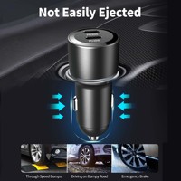 Chargeur de voiture USB mini 12V DC à charge rapide 2 ports PD3.0 QC3.0 SCP pour ordinateur portable, appareil photo, écouteurs, adaptateur portable écologique avec boîte cadeau