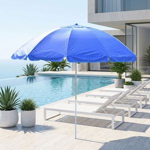 Sombrilla Doble de 170 cm para Exteriores, Reforzada, con Varillas Gruesas, Protección UV, Impermeable, para Playa y Piscina, Estilo Tropical - Product Image 1