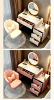 Vente d'usine, coiffeuse pour le maquillage, miroir éclairé LED, coiffeuse en MDF, coiffeuse moderne, table de maquillage, beauté, chambre à coucher, maison