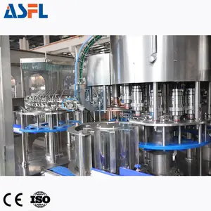 Linha de produção automática de refrigerantes e refrigerantes 3 em 1 para bebidas carbonatadas 24000bph, máquina de enchimento de refrigerantes