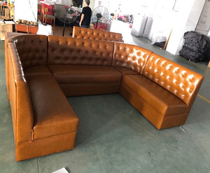 Custom Made Banquette Chỗ Ngồi Nội Thất PU Nhà Hàng Gian Hàng Chỗ Ngồi Ghế <span class=keywords><strong>Sofa</strong></span> Mềm - Product Image 5