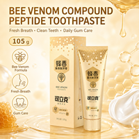 Dentifrice en gros à marque privée, saveur menthe naturelle, haleine fraîche 12 heures, 105g, composé de peptides au venin d'abeille, pour usage domestique