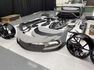 FORFerrari <span class=keywords><strong>SF90</strong></span> Body Kit <span class=keywords><strong>SF90</strong></span> aggiornato stile MSY in fibra di carbonio paraurti anteriore labbro laterale Spoiler cappuccio diffusore - Product Image 6