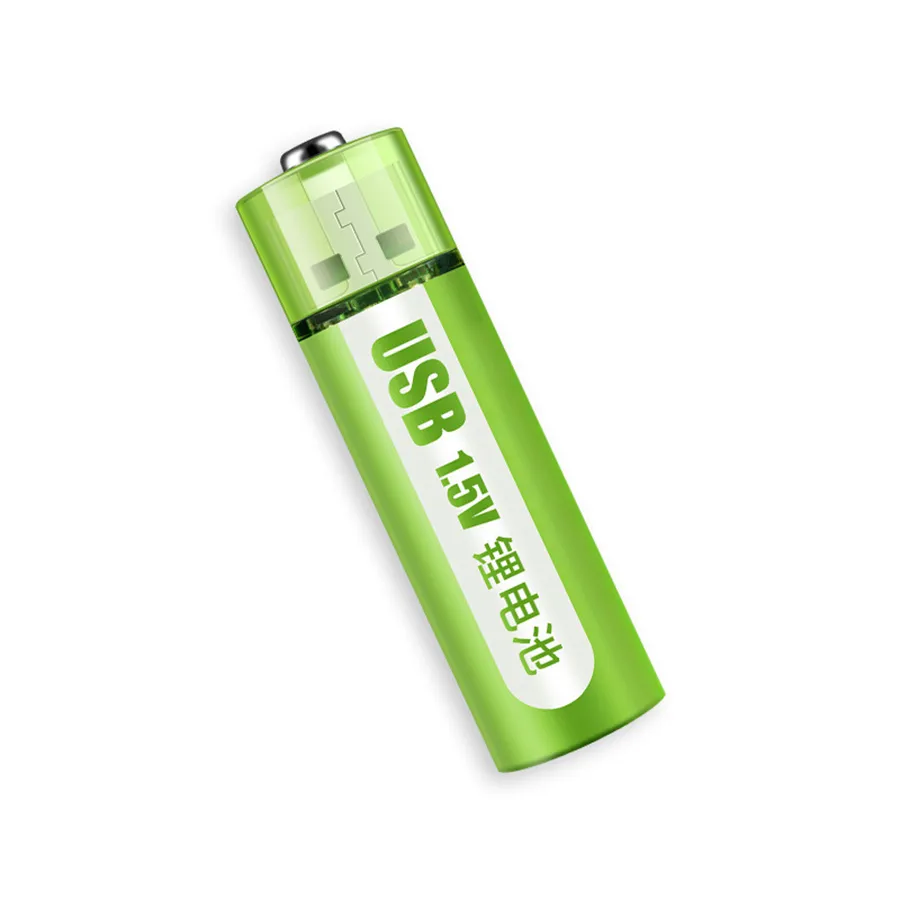 Penjualan langsung pabrik baterai lithium isi ulang USB No.5 baterai Lithium 1.5V 1800mWh kapasitas besar tegangan konstan