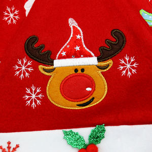 कस्टम कार्टून क्रिसमस कैप सांता क्लॉज़ टोपी रेनडियर स्नोमैन कढ़ाई सांता क्रिसमस टोपी थोक - Product Image 3