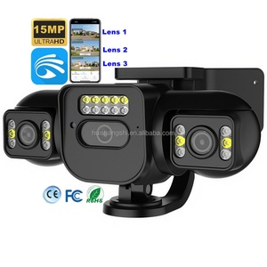 Caméra WiFi sans fil Yoosee 8K 15MP à trois objectifs et trois écrans, caméra de surveillance extérieure domestique IP sans fil PTZ CCTV - Product Image 1