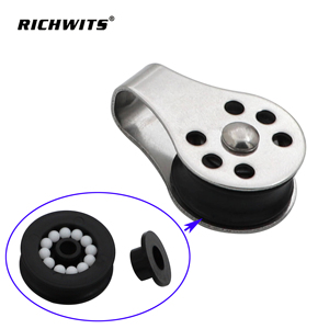 Polea de bloque de rodamientos de bolas de grado marino, base de lágrima multiorificio, baja fricción, resistente a todo clima para <span class=keywords><strong>kayak</strong></span> y trabajos de elevación pequeños - Product Image 1