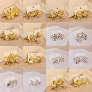 MW非変色女性低刺激性ジュエリーイヤリングステンレス鋼イヤリングジュエリー18k金メッキスタッドイヤリング卸売 - Product Image 3