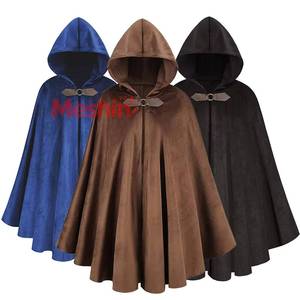 Capa con Capucha de Gamuza de Ciervo Medieval para Adultos y Niños, Disfraz Retro de Guerrero para Halloween, Cosplay - Product Image 1