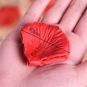 100 قطعة اللون ريال اللمس النسيج الأحمر بوكيه ورد صناعي بتلات زهرة الحرير ل عيد الحب يوم الزفاف الديكور الحدث الحرير الزخرفية - Product Image 2