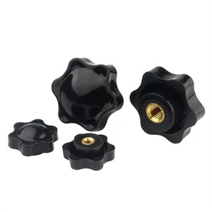 Tuercas de manija de plástico, tuercas hexagonales M6 negras de baquelita para orificios pasantes/ciegos, tuercas de apriete roscadas - Product Image 2