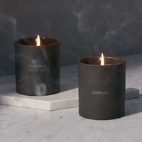 Lilin Aromaterapi dalam Stoples Kaca Hitam Lilin Aromaterapi Logo Mewah Grosir Aromaterapi