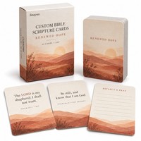 Cartes de prière dévotionnelles personnalisées avec des versets bibliques, espoir renouvelé, KJV, 57x87mm, coffret cadeau chrétien