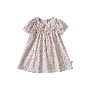 Оптовая продажа, 2024 новое летнее платье с цветами для девочек 4 лет