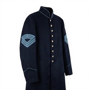 <b>Long</b> Sleeve Uniform Overcoat Single Breasted Stand Collar Historical Reenactment Formal Wear <b>Coat</b> - Product Image 3