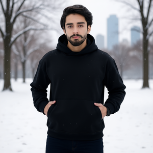 Custom Brand <b>Men's</b> Hoodie <b>Pullover</b> Fleece Sweatshirt Unisex Regular Fit Winter Casual Fashion Customizable Design OEM Service - Product Image 2