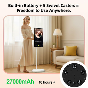 21.5 Inch Smart Portable <b>TV</b> on Wheels 4+64gb White <b>Tv</b> Lcd Screen Display <b>Android</b> Touch 21.5" Full HD Display-1080P Resolutio - Product Image 3