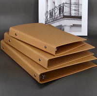 Classeur à anneaux en carton kraft recyclable personnalisé A4, A5, A6 Classeur kraft