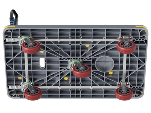MBC-007 Zware Grote Grijze Pp-Platform <span class=keywords><strong>Trolley</strong></span> Met 6-Inch Paarse Wielen Vijfwielige Ontwerp 800Kg Belasting - Product Image 4