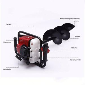 2 Stroke Manual Soil <b>Auger</b> Hand Push Ground Hole <b>Drilling</b> Machine for Tree Planting Farm Machines - Product Image 3