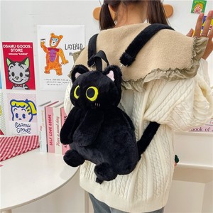 Cross-border new arrivalcute <b>cat</b> stuffed <b>backpack</b> cartoon super popular black <b>cat</b> elegantgirl heartcute <b>backpack</b> wholesale - Product Image 2