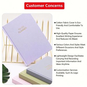 Carnet de notes/agenda A5 personnalisé en tissu de lin, idéal pour le bureau et l'école – Collection Factory Cute Stationary - Product Image 6