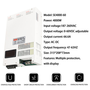 MZMW konverter frekuensi dan tegangan, catu daya tampilan Digital industri yang dapat disesuaikan 4000W 60V 66,6a - Product Image 2
