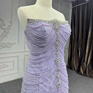 Mermaid Prom <b>Dress</b> Corset Lilac Purple Lace Tulle Evening <b>Dress</b> 1188 - Product Image 1