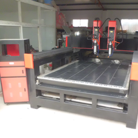 Routeur CNC double tête 1530 pour la découpe de pierre, machine à découper la pierre à double tête