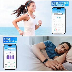 Özelleştirilebilir Stok Yapay Zeka Akıllı Bileklik Su Geçirmez 24 Saat Nabız SpO2 Uyku Analizi 6 Spor Bluetooth 5.3 Çevrimdışı IOS ve Android Destekli - Product Image 3