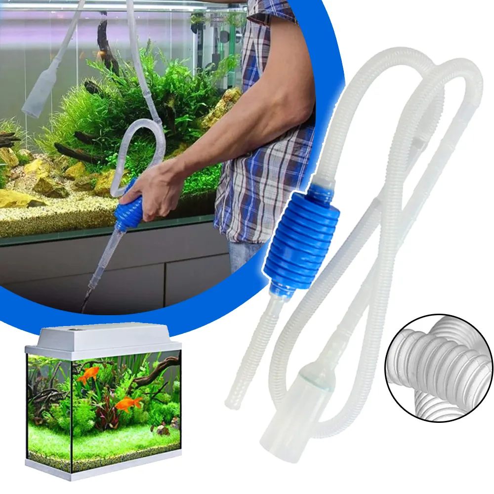 Sifone per acquario serbatoio per pesci sifone pompa per aspirapolvere cambio acqua semiautomatico filtro per acqua ghiaia accessori per Acuario