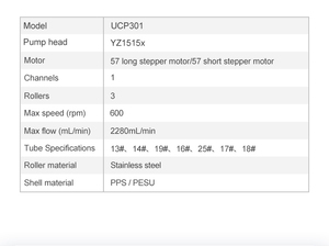 Перистальтический насос UCP301/YZ1515X для переноса жидкости, настраиваемое оборудование с шаговым двигателем, поддерживающий Перистальтический Насос - Product Image 6
