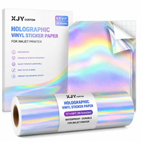 Papel Adhesivo de Vinilo Holográfico Impermeable Personalizado XJY en Hojas y Rollos