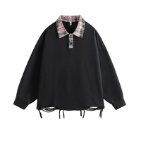 Veste de baseball double face de style collège rétro américain en gros d'usine pour hommes femmes 6XL col montant à carreaux brodés