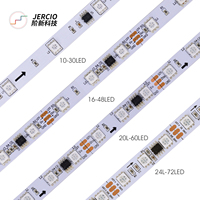 Bande LED Flexi-LED de qualité Pro Jercio SM16703/WS2811/UCS1903 | DC12V 60LEDs/m Ext. IC pour bords architecturaux