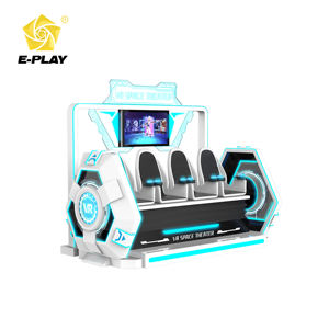 Cinéma <span class=keywords><strong>VR</strong></span> commercial 4 places, construction en métal et fibre de verre, fonctions de vibration et de soufflage d'air, films multi-thèmes pour utilisation en intérieur - Product Image 5