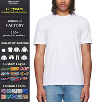 T-shirt col rond homme en coton peigné épais 240 GSM, coupe oversize et épaules tombantes, logo sérigraphié sur le devant, écologique