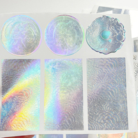 Etiquette d'emballage hologramme laser étanche multi-usages personnalisée imprimée ronde 3D autocollant de sceau de sécurité pour cadeaux artisanat bougies