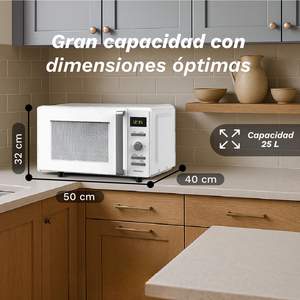 Forno a Microonde Grunkel 25L 800W Senza Piatto Girevole Design Piatto - Product Image 2