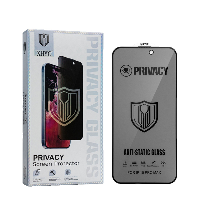 ESD Super Y Tempered Glass 30° Anti-peep Privacy Screen Protector Anti-static OG Protective Film for Iphone 16 Large Arc Glass