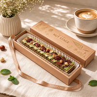 Boîte à gâteau en papier kraft personnalisée, longue et rectangulaire, pour l'emballage de tiramisu, boîte en carton