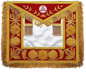 Tabliers maçonniques brodés faits main, réglables, de luxe, pour cérémonies, design exclusif, avec épingle de sûreté, personnalisables, très résistants à la lavage - Product Image 1