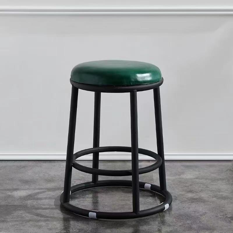 45 cm de hauteur - vert foncé - tissage uni - cadre en acier au carbone noir